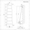 Staande Ladder-Stijl Handdoekradiator 180cm x 50cm | Keuze Afwerkingen | Indus