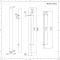 Design Radiator CV Verticaal (Enkel Paneel) Modern 180cm x 10cm - Wit | Uno