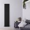 Verticale Design Radiator Enkel Paneel 160cm x 35,4cm - Zwart | Revive
