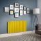 Design Radiator Elektrisch Horizontaal 63,5cm Hoog Geel (Dandelion Yellow) | Keuze Afmeting en Opties voor Thermostaat en Kabelafdekking | Revive