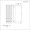Plaatradiator Verticaal Staal Antraciet 60cmx 180cm Incl. Handdoekrek Staal 6cm x 52cm x 12.5cm |Rubi