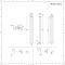 Design Radiator CV Verticaal (Dubbel Paneel) Modern 160cm x 23,6cm - Wit | Revive Caldae