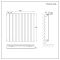 Elektrische Design Radiator Horizontaal Wit | 63,5cm x 63cm (Enkelpaneel) | met Thermostatisch WiFi Verwarmingselement 600W | Delta - ECOSO van Hudson Reed