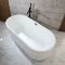 Vrijstaand bad 170cm x 80cm Modern Geribbeld met Twee Rugleuningen | Keuze Afwerking Overloop | Florence