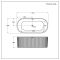Vrijstaand bad 170cm x 80cm met Twee Rugleuningen Modern Geribbeld | Keuze Afwerking Overloop | Florence