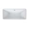 Vrijstaand Bad Modern Rechthoekig Twee Rugleuningen 150cm x 75cm Glanzend Wit | Sandford