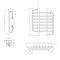 Handdoekradiator CV Modern 61cm x 50cm - Chroom | Select