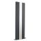 Verticale Design Radiator met Spiegel 180cm x 49,9cm - Antraciet | Enkel of Dubbel Paneel Ontwerp | Revive