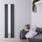 Verticale Design Radiator met Spiegel 180cm x 49,9cm - Antraciet | Enkel of Dubbel Paneel Ontwerp | Revive