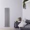 Design Radiator CV Verticaal (Dubbel Paneel) Modern 150cm x 35,4cm - Zilver | Revive