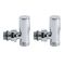 Radiatorkranen Haaks Chroom met 16mm Meerlagenbuis Adapters