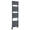 Handdoekradiator Dual Fuel / Hybride Antraciet - 150cm x 45cm - Incl. 800W Verwarmingselement en Dual Fuel Radiatorkranen | Lustro