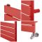 Handdoekradiator met Vlakke Panelen Rood (Siamese Red) | Kies de Afmeting | Lustro