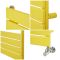 Handdoekradiator met Vlakke Panelen Geel (Dandelion Yellow) | Kies de Afmeting | Lustro