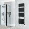 Handdoekradiator Designerstijl met Rechte Panelen Zwart | Keuze van Afmeting | Lustro