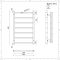 Vlakke Elektrische Handdoekradiator Incl. Standaard Verwarmingselement RVS 60cm x 80cm| Quo
