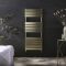 Design Handdoekradiator met Vlakke Panelen Satijn Goud | 50cm x 5,8cm x 120cm (B x D x H) | Lustro