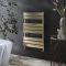 Design Handdoekradiator met Vlakke Panelen Satijn Goud | 50cm x 5,8cm x 80cm (B x D x H) | Lustro