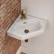 Hoekfontein Toilet Keramiek Klassiek B.45 x D.42cm Met 1 x Kraangat Wit | Richmond