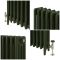 Gietijzeren Radiator met 4 Kolommen - Duck Green W55 van Farrow & Ball | 36cm Hoog  x  Kies de Breedte | Mercury