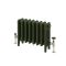 Gietijzeren Radiator met 4 Kolommen - Duck Green W55 van Farrow & Ball | 36cm Hoog  x  Kies de Breedte | Mercury