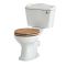 Duoblok Toilet Keramisch Klassiek Wit met Stortbak en Warm Eiken WC-Bril | Ryther