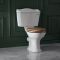 Duoblok Toilet Keramisch Klassiek Wit met Stortbak en Warm Eiken WC-Bril | Ryther