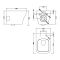 Hangend Toilet Randloos Modern Vierkant met Soft-Close Toiletzitting