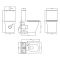 Duoblok Toilet Vierkant Modern met Soft-Close Toiletzitting