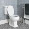 Badkamerset - Douchecabine Kwadrant, Duoblok Toilet en Wastafel 50cm met Frame Klassiek Wit | Richmond