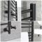 Handdoekradiator Dual Fuel / Hybride Matzwart Vlak - 100cm x 100cm - Incl. 800W Verwarmingselement, T-Stuk en Radiatorkranen | Nox