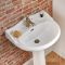 Wastafel met Zuil 60cm 1 x Kraangat Wit | Ryther
