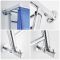 Handdoekradiator met Aanvullend Uitstekend Handdoekrek 29,4cm x 53,2cm - Chroom | Pendle
