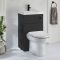 Covelly Toilet en Fontein Combinatie Modern Incl. WC-ombouw en Verbogen Reservoir 50cm x  89cm | Keuze Afwerking Ombouw en Spoelknop | Cluo