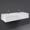 Hangende Dubbele Wastafel 123cm x 47cm Modern 1 Kraangat | Keuze Afwerkingen | RAK Precious x Hudson Reed