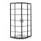 Douchecabine Kwadrant 90cm Zwart Rasterpatroon | Keuze Afwerking Douchebak | Barq