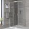 Douchecabine Kwadrant 90cm Gepolijst Aluminium Profiel | Keuze Afwerking Douchebak | Portland