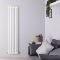 Design Radiator CV Verticaal (Dubbel Paneel) Modern 150cm x 38,3cm - Wit | Saffre
