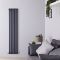 Design Radiator CV Verticaal (Dubbel Paneel) Modern 180cm x 38,3cm - Antraciet | Saffre