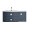 Hangend Wastafelmeubel Gebogen 101cm Incl. Wastafel | Keuze Afwerking | Linker of Rechter Uitvoering | Sarenna