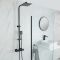 Thermostatische Douchekraan Modern met Vierkante Douchekop en Handdouche - Zwart | Arvel