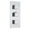 Doucheset - 2-Weg Thermostatische Douchekraan met Verzonken 40x40cm Plafond Douchekop en Handdouche Chroom | Kubix