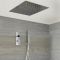 Doucheset - Douchekraan Thermostatisch Digitaal Inbouw 2-Weg met Verzonken 50x50cm Plafond Douchekop en Handdouche Chroom | Narus