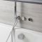 Douchekraan Digitaal 2-Weg Thermostatisch met Handdouche, Overloop-Badvuller en Pop-up Afvoerplug - Chroom | Narus
