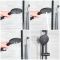 Handdouche Rond Multifunctioneel Zwart | Nox
