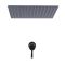 Douchemengkraan 1-weg | Verzonken Plafond Douchekop 40x40cm | RVS Mat Zwart | Nox