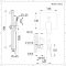 Harting Douchemengkraan met omstel, 300 mm Kop en Glijstang Set - Chroom