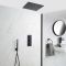 Verzonken Plafond Douchekop RVS Mat Zwart 40 x 40cm | Nox