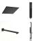 Douchesysteem Thermostatisch Zwart met 2-Weg Douchekraan, 30cm Vierkante Douchekop en Handdouche met Glijstang | Preto