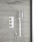 Doucheset - 2-Weg Thermostatisch met Douchekop en een Handdouche met Glijstang Chroom | Kubix